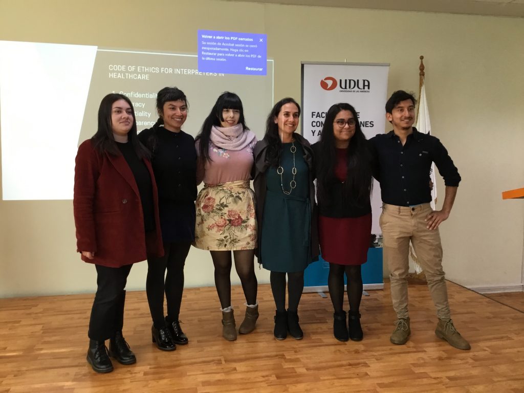 Estudiantes aplicaron técnicas de interpretación en Mock Conference en Sede Viña del Mar