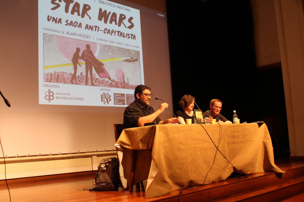 Director de la Escuela de Construcción fue panelista de la conferencia “Star Wars, una saga anticapitalista”, del destacado geógrafo Alaín Musset