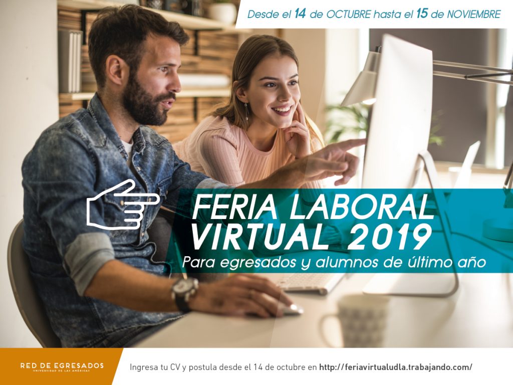 Participa en la Feria Laboral Virtual UDLA 2019