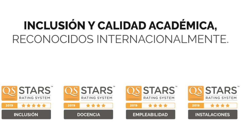 Certificación internacional califica a UDLA con cinco estrellas en Inclusión y cuatro en Calidad Académica